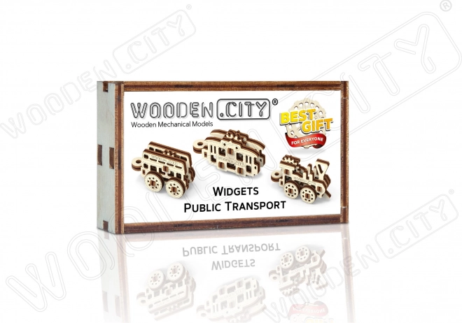 Puzzle 3D Moyens de transport - Wooden City mini ensemble