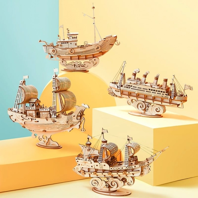 Bateau de diplomate japonais - Maquette 3D en bois - décoration
