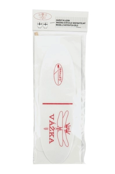 Avion Libellule modèle à lancer polystyrène/bois 39x31cm en sachet