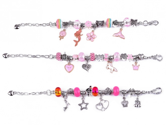 Kit créatif de perles pour la fabrication de bracelets avec pendentifs