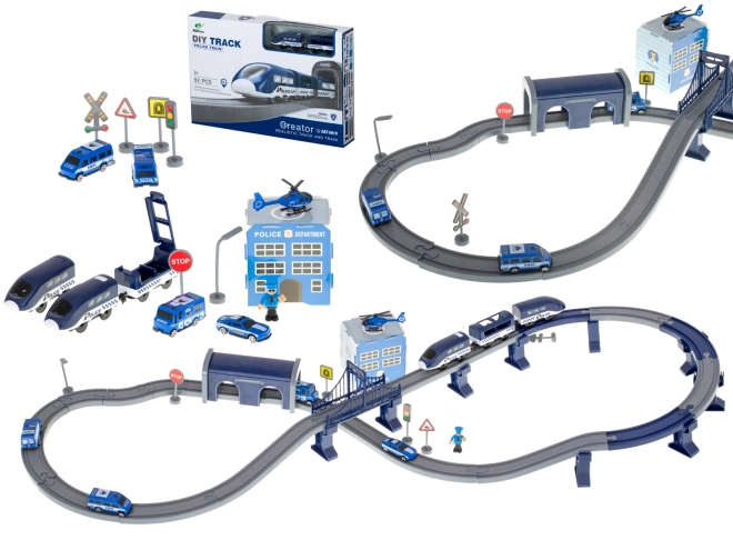 Circuit de train pour enfants - police