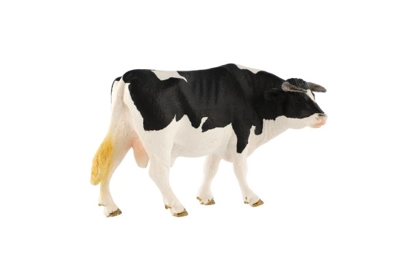 Bœuf tacheté noir et blanc de 13 cm en sac