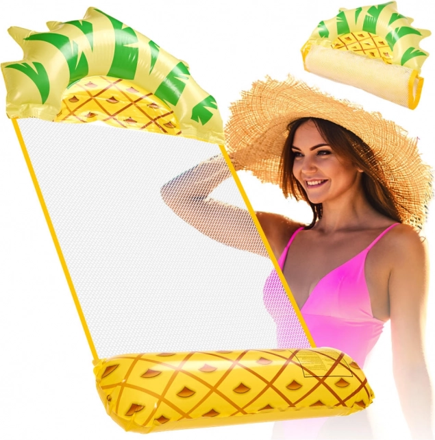 Hamac gonflable ananas pour plage et piscine
