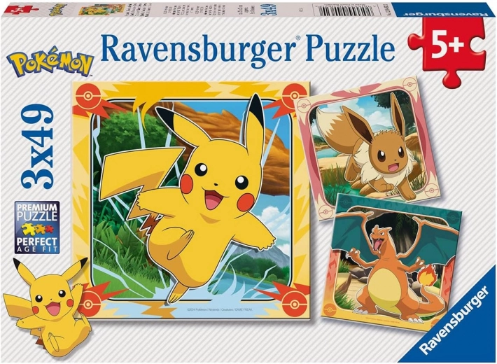 Puzzle Pokémon 3x49 pièces RAVENSBURGER