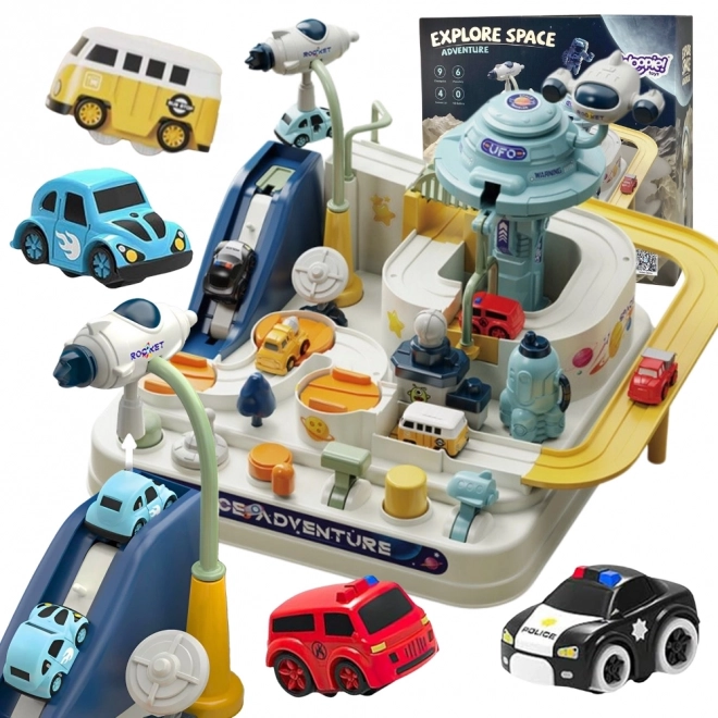 Piste de course interactive de Woopie aventure spatiale