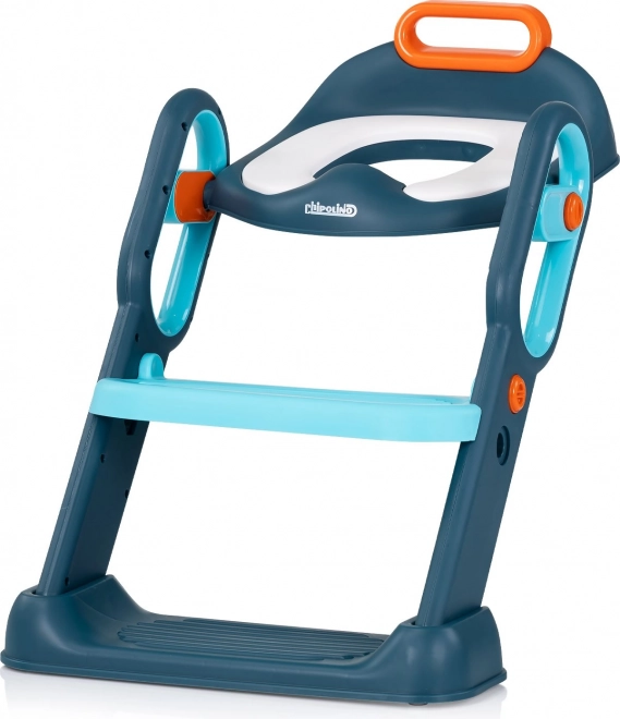 Siège de toilette avec échelle Chipolino Flippy bleu