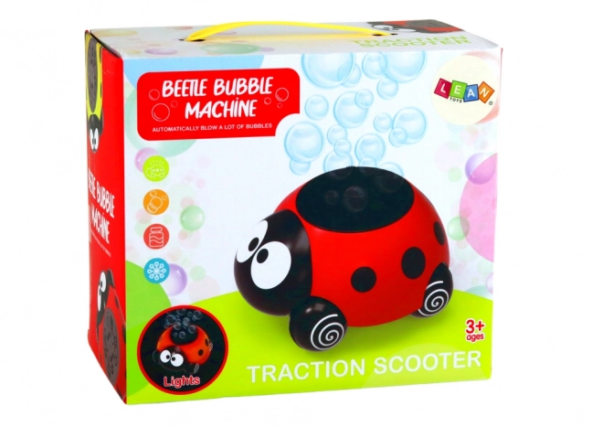 Bulle de savon Coccinelle à roulettes avec éclairage