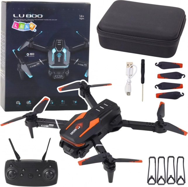 Drone avec caméra LU800 avec lumières LED - orange