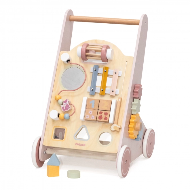 Chariot de marche en bois