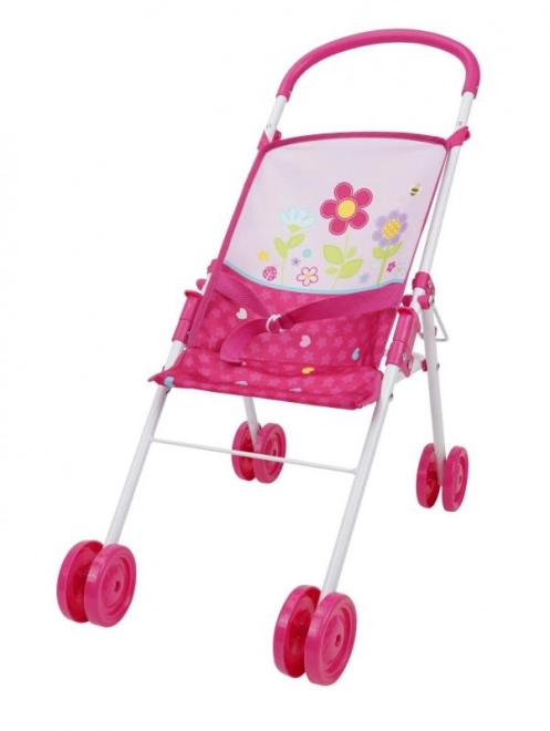 Ensemble de jeu 3 pièces, poussette, chaise et lit - Fleurs