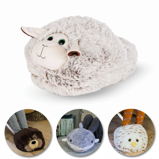 Cozy Noxxiez CS905-2 Mouton - pantoufle en peluche chauffante