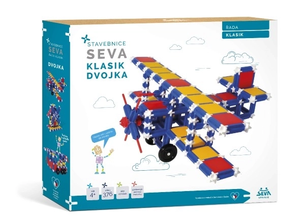 Jeu de construction SEVA KLASIK Deux Plastique 366 pièces en boîte 36x33,5x5cm