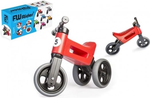 Draisienne Funny Wheels Rider Sport 2-en-1 pour enfants – Rouge