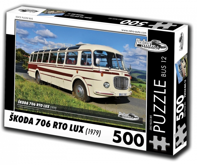 Puzzle Voitures rétro : Škoda 706 RTO LUX – autobus, 500 pièces