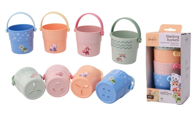 Tasses empilables Jouéco en couleurs pastel