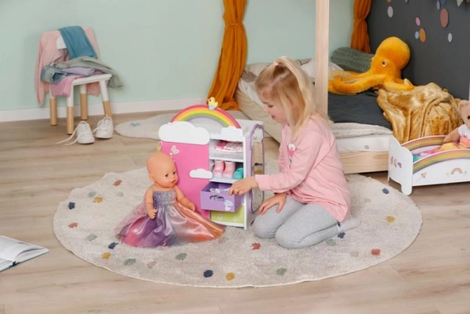 Armoire arc-en-ciel pour poupées BABY born