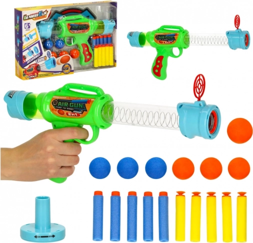 Pistolet 2-en-1 pour projectiles en mousse et balles