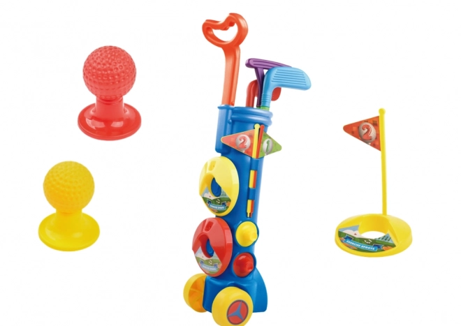 Grande boîte de minigolf + chariot de golf