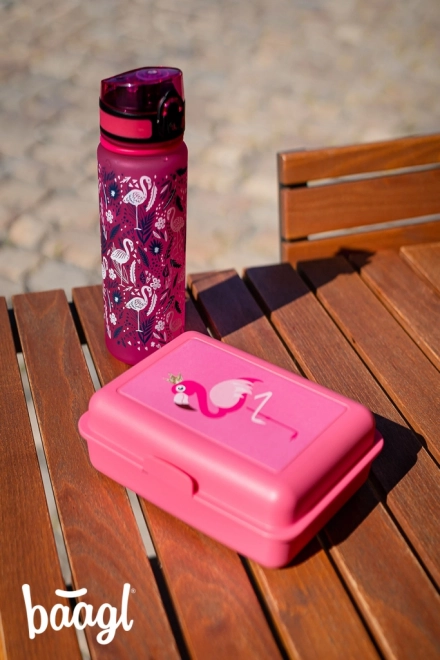 Bouteille de boisson BAAGL Tritan Flamant rose