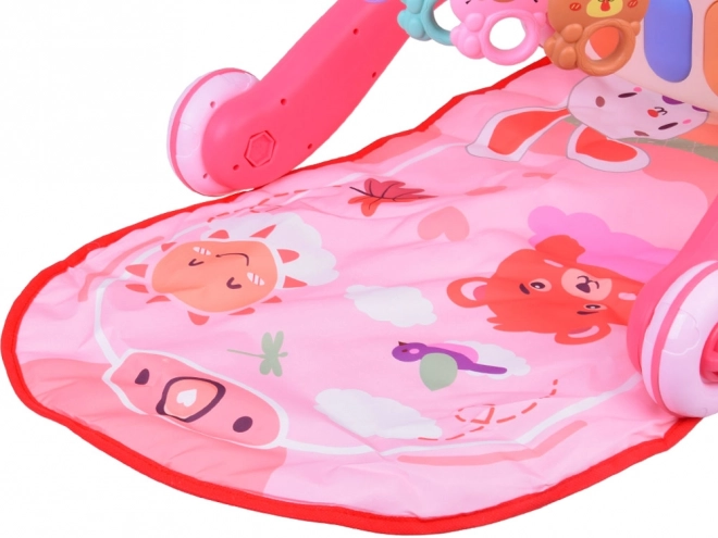 Tapis d'éveil jouet pour bébés 3 en 1 rose