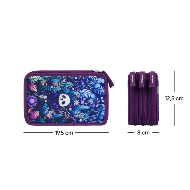 BAAGL Trousse scolaire trois niveaux Jungle Panda