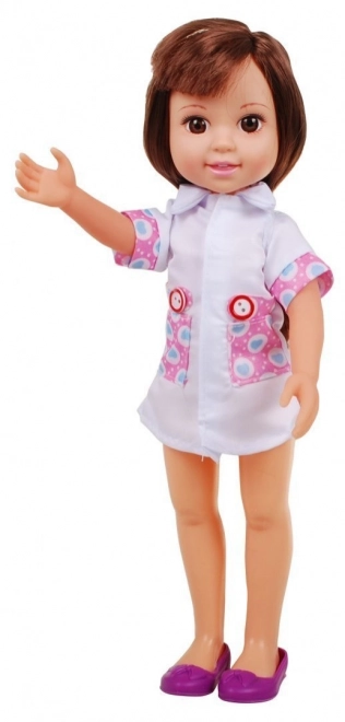 Grande poupée infirmière pour enfants 3+ Accessoires pour médecin + stéthoscope + thermomètre + seringue
