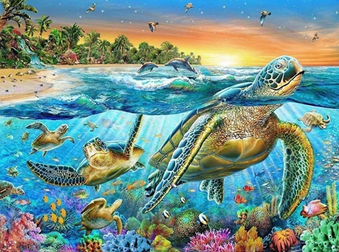 Kit de peinture diamant - tortues marines