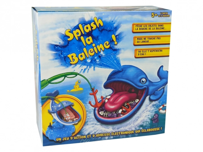 Jeu d'arcade de la baleine éclaboussant l'eau