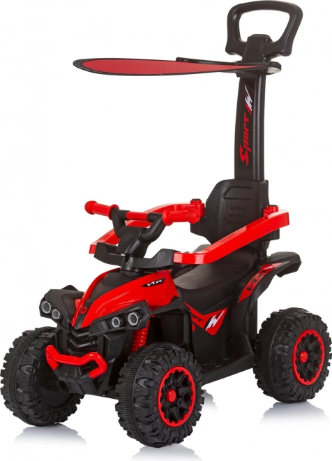 Chipolino trotinette avec tige de guidage et auvent ATV rouge