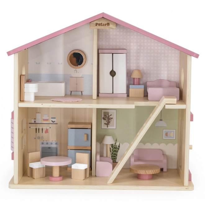Grande maison de poupées en bois avec accessoires PolarB Viga