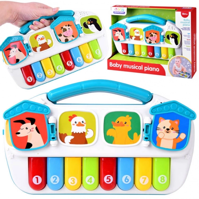 Clavier musical joyeux avec animaux
