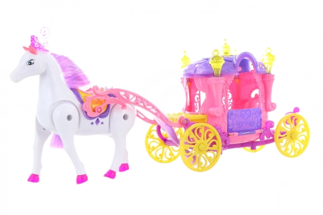 Cheval avec poussette pour poupées