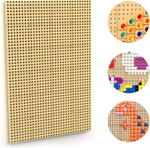 Masterkidz tableau mural créatif STEM avec panneau de montage 120 × 80 cm