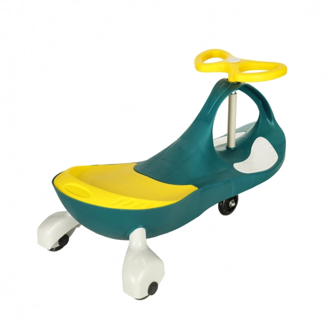 Véhicule gravitationnel pour enfant avec roues LED – Vert-Jaune