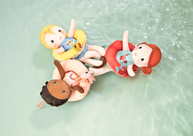 Lilliputiens bébé de bain Axelle avec bouée crabe