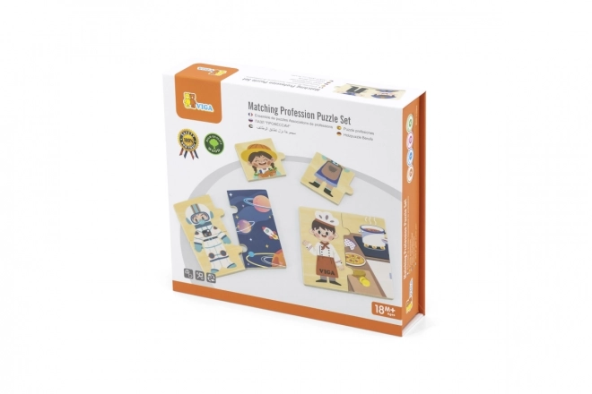 Puzzles en bois correspondant aux professions