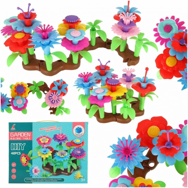 Jouet de construction créatif jardin fleuri