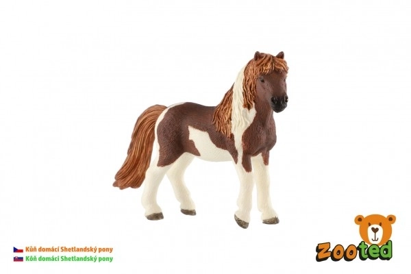 Poney domestique Shetland en plastique zooté 12cm dans un sachet