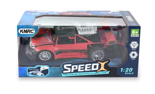 Voiture RC 1:20 avec effet fumée rouge