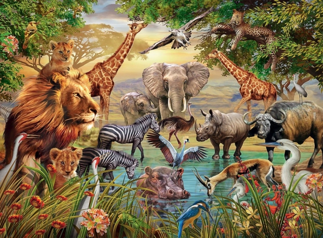 Peinture diamants Norimpex Safari à la rivière