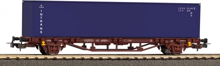 Wagon porte-conteneur Piko ČD avec conteneur 40' Intrans H0