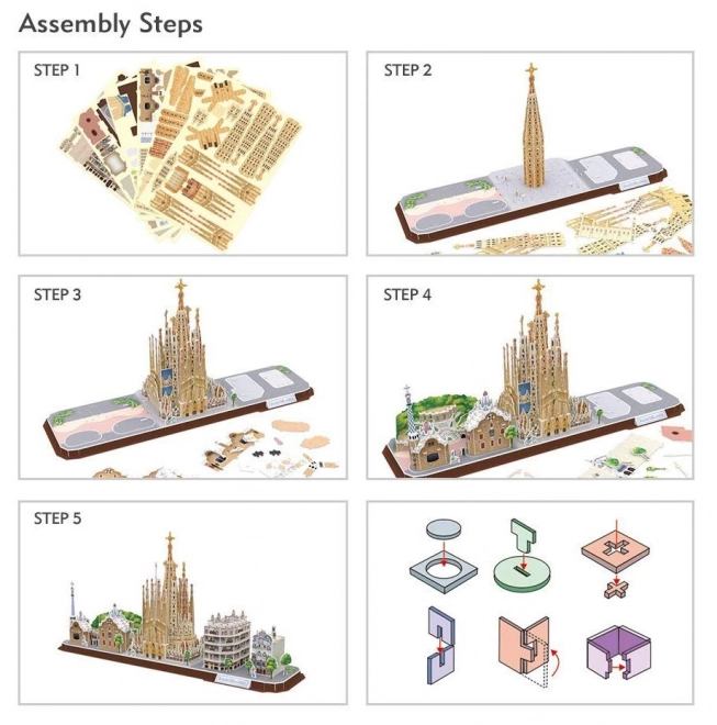 Puzzle 3D City Line Barcelone