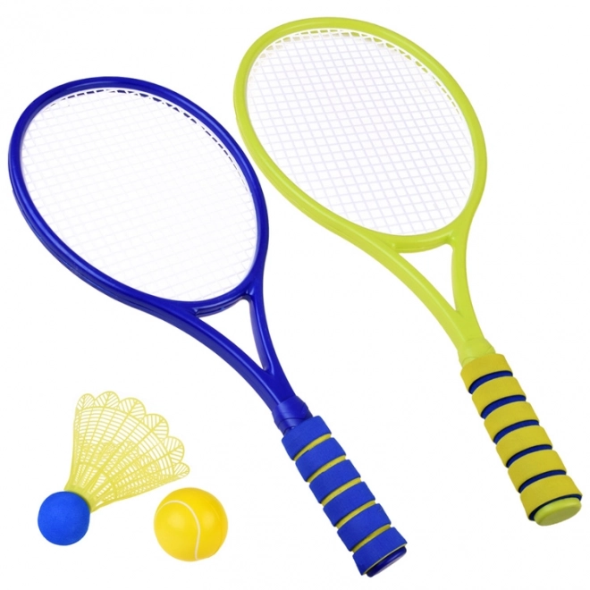 Set de badminton et de tennis avec balles en mousse et volants