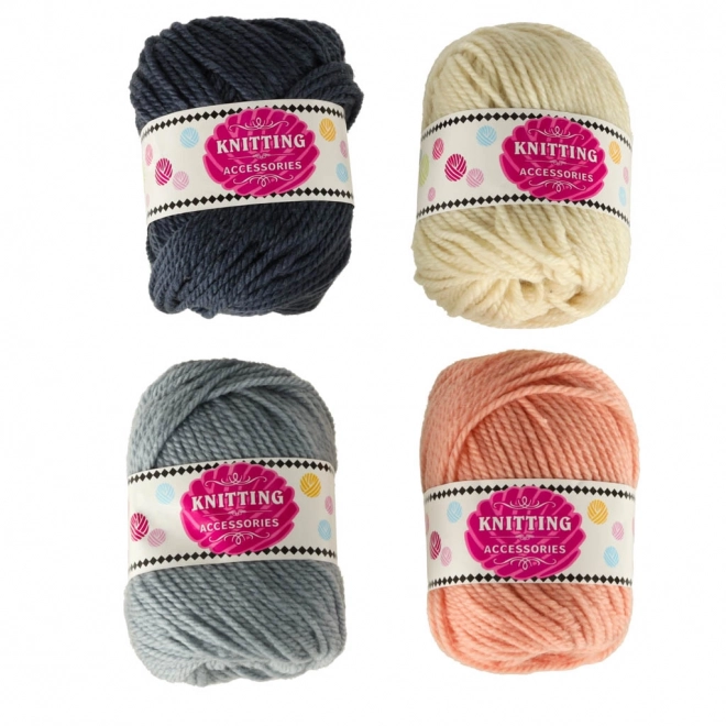 Ensemble de fils colorés pour tricot 4 pièces