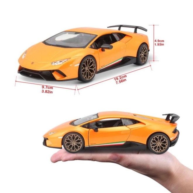 Lamborghini Huracan Performante orange modèle 1:24