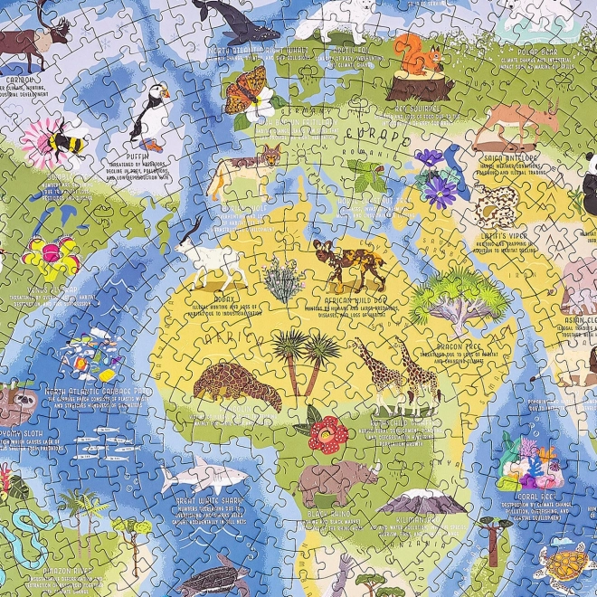Puzzle circulaire Ridley's Games Monde en Danger 1000 pièces