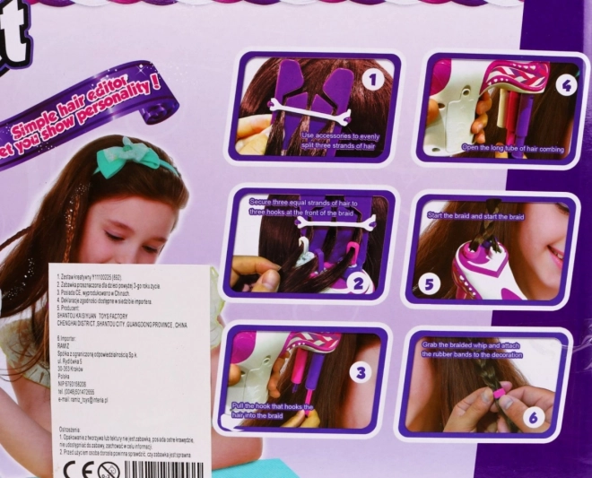 Ensemble de tressage pour enfants 6+ Rasoir pour les cheveux + accessoires