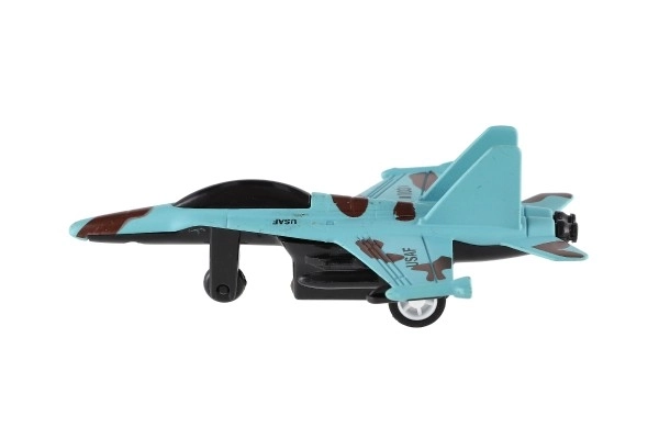 Avion de chasse coloré à rétro-friction