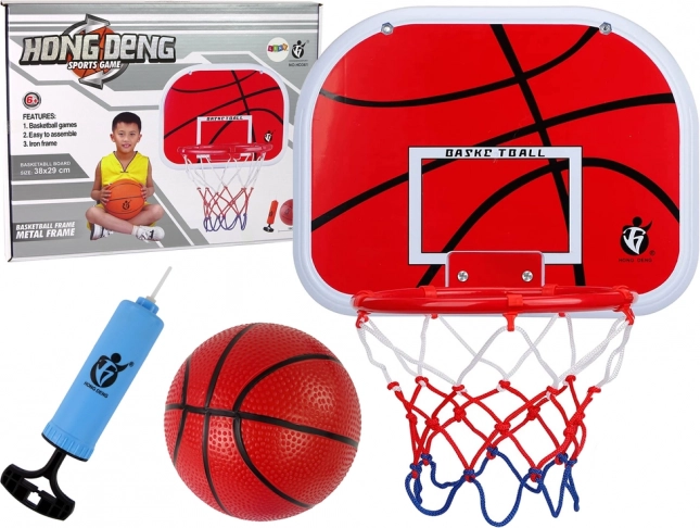 Set de basket avec panneau, anneau et ballon