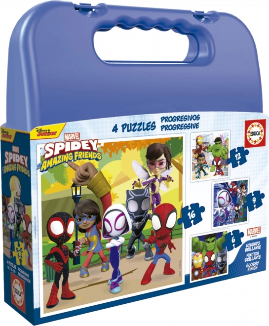 Puzzle en valisette Spidey et ses formidables amis 4-en-1